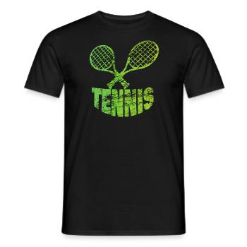 Tennis Raquette de tennis Tennis - T-shirt homme - noir - Devant - AI Model Male 178 light (178cm)