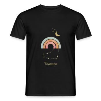 Capricorn Zodiac Sign - Männer T-Shirt - Schwarz - Vorne - AI Model Male 178 light (178cm)