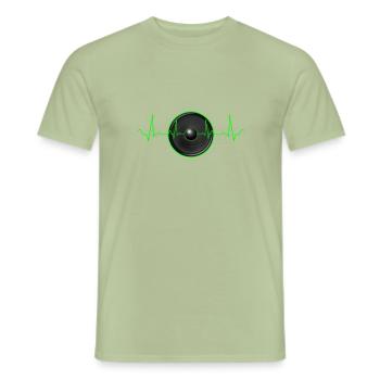Techno - Männer T-Shirt - Sage - Vorne - AI Model Male 178 light (178cm)
