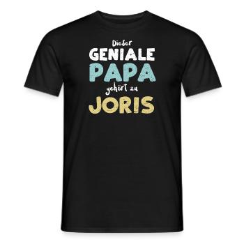 Dieser Geniale Papa Gehört Zu Joris - Männer T-Shirt - Schwarz - Vorne - AI Model Male 178 light (178cm)
