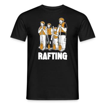 Tenue d’équipe de rafting pour les équipes de navigation de montagne - T-shirt homme - noir - Devant - AI Model Male 178 light (178cm)
