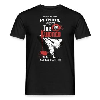 Taekwondo Art Martial, Première Leçon Self-Défense - T-shirt homme - noir - Devant - AI Model Male 178 light (178cm)