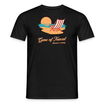 Spiel von Transat - Der Sommer kommt - Männer T-Shirt - Schwarz - Vorne - AI Model Male 178 light (178cm)