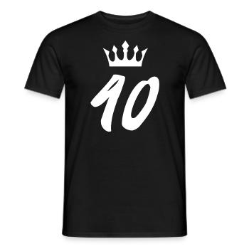 40 Zahl Krone - Männer T-Shirt - Schwarz - Vorne - AI Model Male 178 light (178cm)