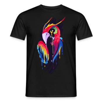 Parrot - Men's T-Shirt - black - Front - AI Model Male 178 light (178cm)