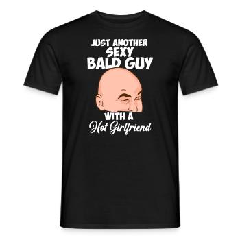 Just another sexy bald guy with hot girl baldness - Men's T-Shirt - black - Front - AI Model Male 178 light (178cm)