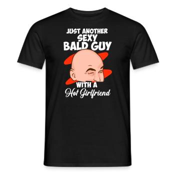 Just another sexy bald guy with hot girl baldness - Men's T-Shirt - black - Front - AI Model Male 178 light (178cm)
