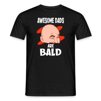 Awesome Dads Are Bald Vater Mit Glatze - Männer T-Shirt - Schwarz - Vorne - AI Model Male 178 light (178cm)