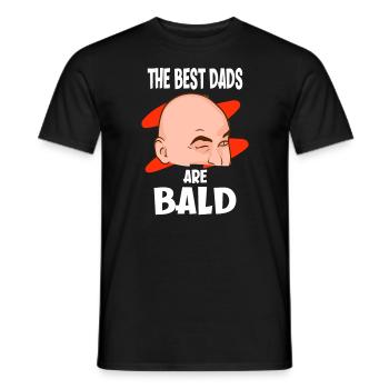 The Best Dads Are Bald Vater Mit Glatze - Männer T-Shirt - Schwarz - Vorne - AI Model Male 178 light (178cm)
