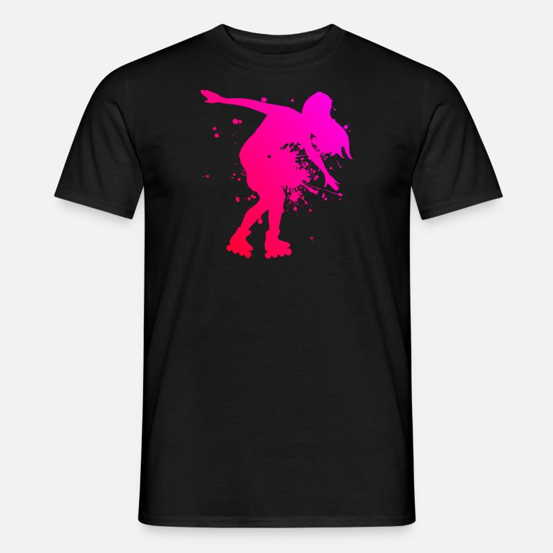 Herren Rollerskaten Roller Skates Rollerskate - Männer T-Shirt - Schwarz