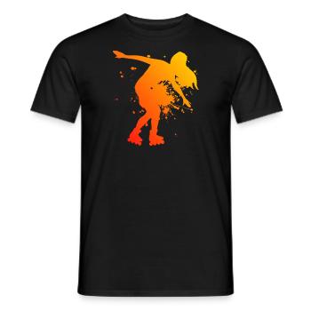 Roller Skating Rollerskaten Roller Skates - Men's T-Shirt - black - Front - AI Model Male 178 light (178cm)
