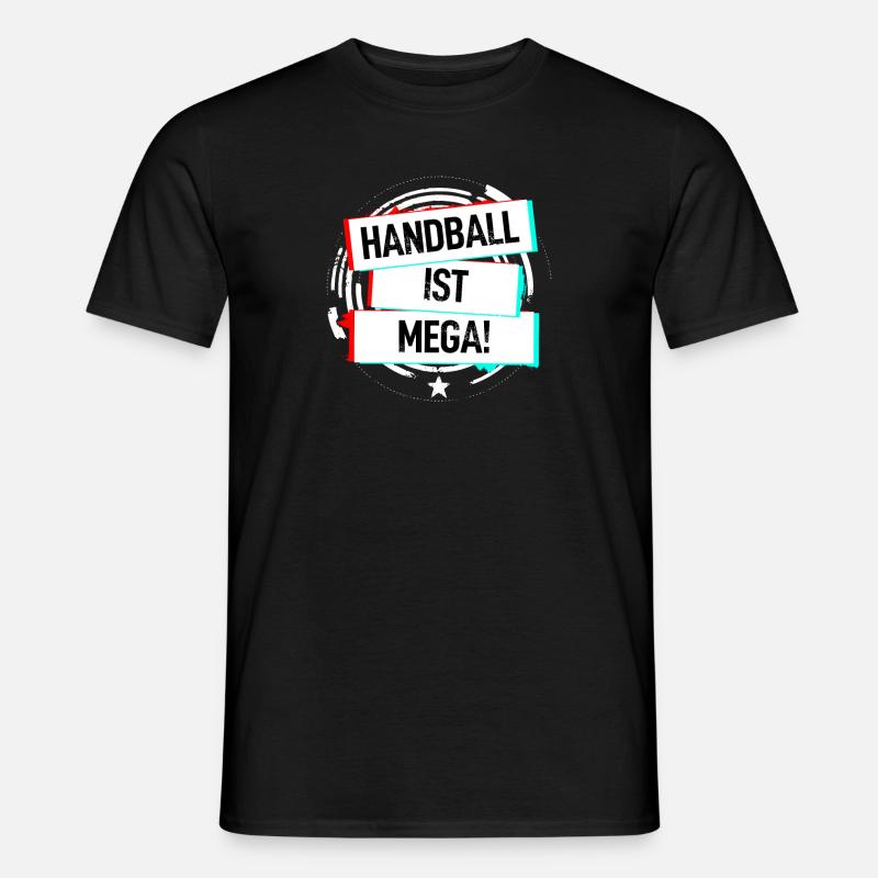 Handball Ist Mega! - Männer T-Shirt - Schwarz