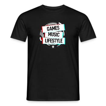Games Music Lifestyle - Men's T-Shirt - black - Front - AI Model Male 178 light (178cm)