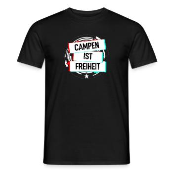Campen Ist Freiheit - Männer T-Shirt - Schwarz - Vorne - AI Model Male 178 light (178cm)