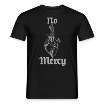 Pas de pitié | Cœur, Poignard, Rock, Métal, Concert - T-shirt homme - noir - Devant - AI Model Male 178 light (178cm)