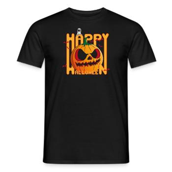 Happy Halloween, Pumpkin, Halloween - Männer T-Shirt - Schwarz - Vorne - AI Model Male 178 light (178cm)