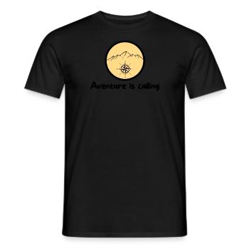Abenteuer nennt Berg-T-Shirt - Männer T-Shirt - Schwarz - Vorne - AI Model Male 178 light (178cm)