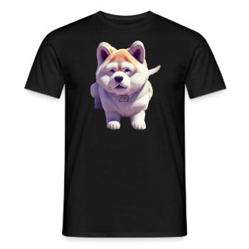 Akita Inu Dog - Akita Inu - Men's T-Shirt - black - Front - AI Model Male 178 light (178cm)