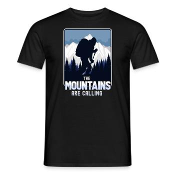 Die Berge rufen - Männer T-Shirt - Schwarz - Vorne - AI Model Male 178 light (178cm)