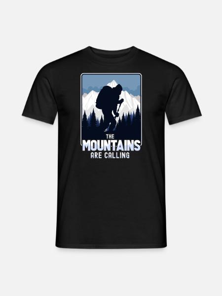 The mountains are calling - Men's T-Shirt - black