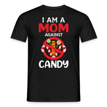 Maman contre les bonbons Humour adulte Dire cadeau - T-shirt homme - noir - Devant - AI Model Male 178 light (178cm)