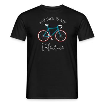 My Bike Is My Valentine - Valentine's Day - Men's T-Shirt - black - Front - AI Model Male 178 light (178cm)