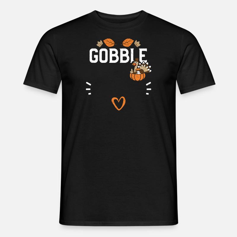Gobble - Thanksgiving - Männer T-Shirt - Schwarz