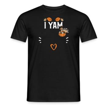 I Yam - Thanksgiving - Männer T-Shirt - Schwarz - Vorne - AI Model Male 178 light (178cm)