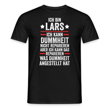 Lars - Männer T-Shirt - Schwarz - Vorne - AI Model Male 178 light (178cm)