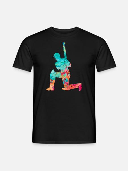 Cricketers in Popart - Men's T-Shirt - black