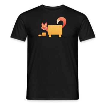 Cheeky Little Fox - Men's T-Shirt - black - Front - AI Model Male 178 light (178cm)