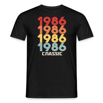 1986 Jubilee in classic vintage style 1986 - Men's T-Shirt - black - Front - AI Model Male 178 light (178cm)