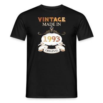 30. Geburtstag Vintage Geschenk Geschenkidee - Männer T-Shirt - Schwarz - Vorne - AI Model Male 178 light (178cm)