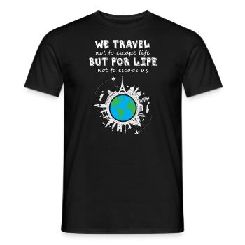 World Traveler - Men's T-Shirt - black - Front - AI Model Male 178 light (178cm)
