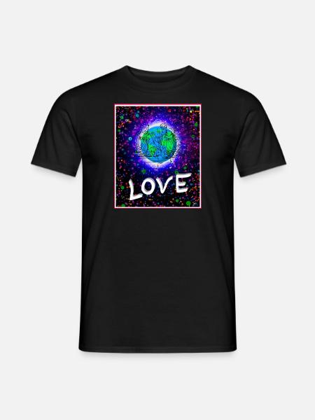 Christus Jesus auf Erden lieben lernen. - Männer T-Shirt - Schwarz