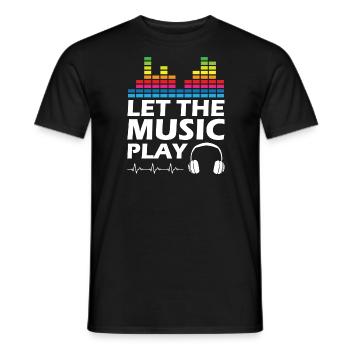 Laissez jouer la musique - T-shirt homme - noir - Devant - AI Model Male 178 light (178cm)