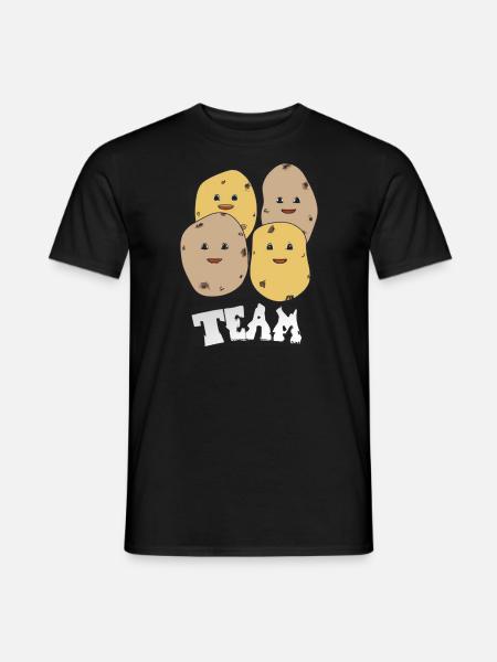 Potato Team Comic Style - Men's T-Shirt - black