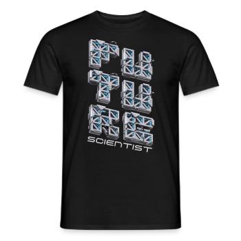 Scientist, 3D Futuristic, Future Sci Fi - Men's T-Shirt - black - Front - AI Model Male 178 light (178cm)