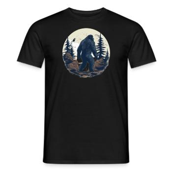 Sasquatch Mythos Geschenk Vintage Natur Bigfoot - Männer T-Shirt - Schwarz - Vorne - AI Model Male 178 light (178cm)