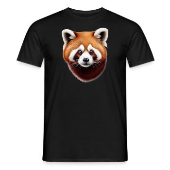 Roter Panda - Männer T-Shirt - Schwarz - Vorne - AI Model Male 178 light (178cm)