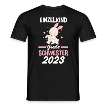 Hasen Schwester 2023 - Männer T-Shirt - Schwarz - Vorne - AI Model Male 178 light (178cm)
