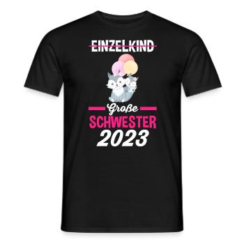 Schwester 2023 - Männer T-Shirt - Schwarz - Vorne - AI Model Male 178 light (178cm)