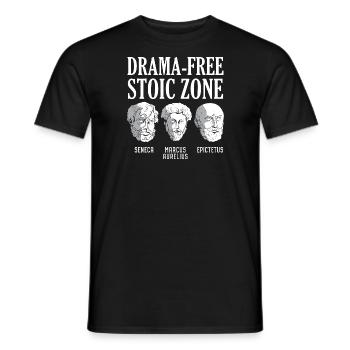 Drama-Free Stoic Zone Stoizismus Philosophie - Männer T-Shirt - Schwarz - Vorne - AI Model Male 178 light (178cm)