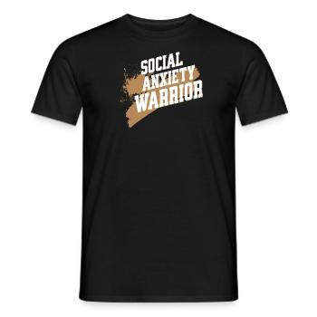 Funny Social Anxiety Mental Health Awareness Day - Men's T-Shirt - black - Front - AI Model Male 178 light (178cm)
