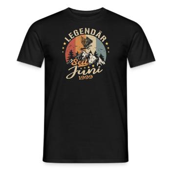 Legendär seit Juni 1999 - Geburtstag 1999 - Männer T-Shirt - Schwarz - Vorne - AI Model Male 178 light (178cm)