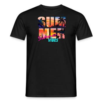 Summervibes Vol2 - Männer T-Shirt - Schwarz - Vorne - AI Model Male 178 light (178cm)