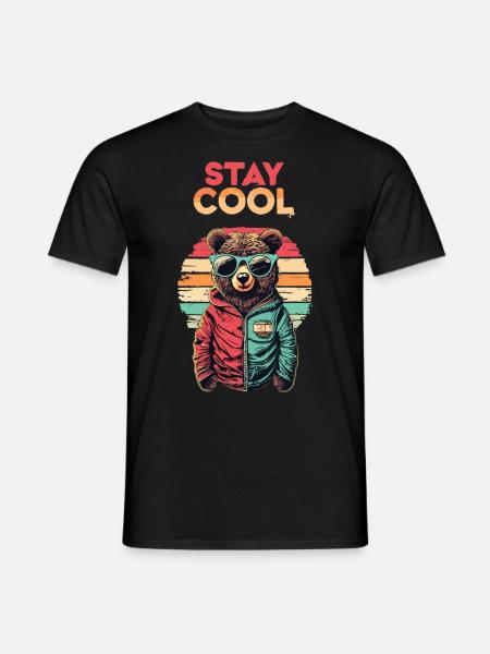 Chillen im Bären Style - Männer T-Shirt - Schwarz
