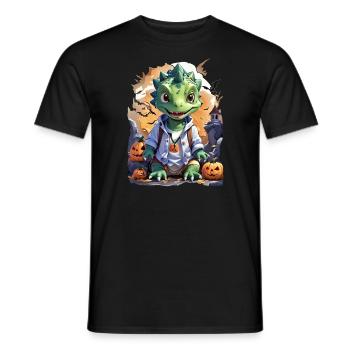 Halloween Dino Blankovorlage 2.0 - Männer T-Shirt - Schwarz - Vorne - AI Model Male 178 light (178cm)