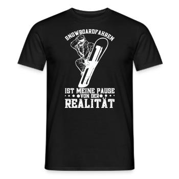 Snowboardfahrer Schnee Snowboarden Wintersport - Männer T-Shirt - Schwarz - Vorne - AI Model Male 178 light (178cm)
