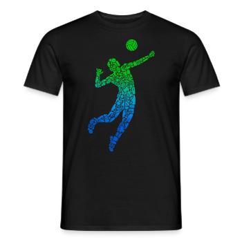Joueurs de beach-volley Joueurs de volley-ball masculins - T-shirt homme - noir - Devant - AI Model Male 178 light (178cm)